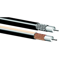 West Penn 25812IV1000 RG-58 with Foil +95% TC Braid, 20/1 Tinned Copper Coaxial Cable, Plenum, RF 50 Ohm, 1000' (304.8m) Reel, White
