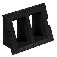 Hubbell IM2IA15BK 2-Port INFINI Module Plate, 1.5-Unit, Black