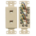 Hubbell NS772I 2-Jack Wallplate Frame with 6-Position and 6-Connector