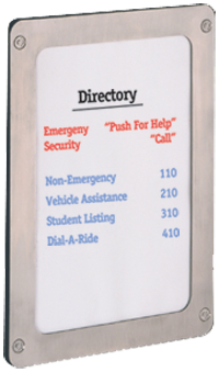 Code Blue 40057 Directory Plate Assembly