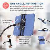 NEW - LEVO Gooseneck Tablet Floor Stand WITH Casters - detail view | Silarius