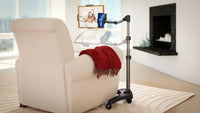 LEVO G2 V16 Rolling Tablet Stand Cart - WITH PHONE MOUNT - front view | Silarius