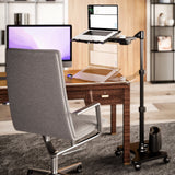 LEVO G2 Deluxe Rolling Laptop Stand WITH Mouse Tray 33801 - detail view | Silarius
