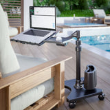 LEVO G2 Deluxe Rolling Laptop Stand WITH Mouse Tray 33801 - detail view | Silarius