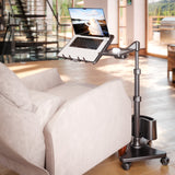 LEVO G2 Deluxe Rolling Laptop Stand WITH Mouse Tray 33801 - detail view | Silarius