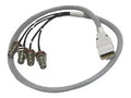 AccelTex ATS-00019 100 Series 4 Port DART to RPTNC Bulkhead Jack 10 in Cable Assembly