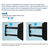 LEVO Pro Clamping Ends for Tablet Stands with Dual Clamp - SET OF 4 (Complete Set) - detail view | Silarius