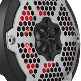 6.5" Marine 2-Way Hybrid Speaker with RGB LED, Compression Driver and Neodymium Magnet | 250W RMS 4-Ohm - rear view | Silarius