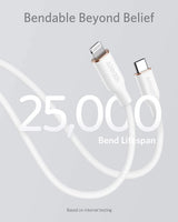 Anker 641 USB-C to Lightning Cable (Flow, 3 ft Silicone) - detail view | Silarius