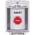 STI SS2371AB-EN Stopper Station, Indoor / Outdoor, Surface Mount, Turn-to-Reset, 'ABORT' Label, White