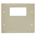 Hubbell HBL4747RFIV HBL4750 Series 2-Gang Metal Raceway Plate, 1 Modular / Blank, Ivory