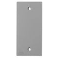 Hubbell KP14GY KP Series Faceplate, 1-Gang, Blank Opening, Gray
