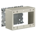 Hubbell HBL57443IVA 3-Gang Metal Raceway Box, Extra Deep, Ivory