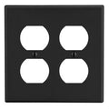 Hubbell P82BK Wallplate2-G2 Duplex Wall Plate, Black