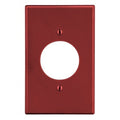 Hubbell P720R Wallplate, 1-Gang, 1.60" Opening, Red