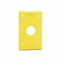 Hubbell HI114PY HI-IMPACT Faceplate Non-M, 1G, 1-Port, Yellow