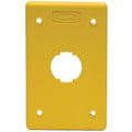 Hubbell HI124PY HI-IMPACT Faceplate Non-M, 1G, 2-Port, Yellow