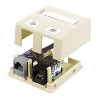 Hubbell HSB2EI 2-Port Housing, Surface Mount, Electric Ivory