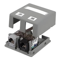 Hubbell HSB2GY 2-Port iStation Surface Mount Box