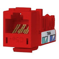 Hubbell HXJ5ER24 CAT5e Keystone Jack 8POS UNI A/B, 24-Pack, Red