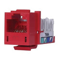 Hubbell HXJ6R24 CAT6 Keystone Jack, 8POS UNI A/Red, 24-Pack