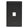 Hubbell IFP11BK Wallplate Flush Mount -Gang 1-Port Wall Plate, Black
