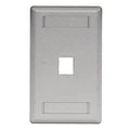 Hubbell IFP11GY Wallplate Flush -Gang 1-Port Wallplate in Gray