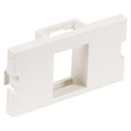 Hubbell IM1K1W Audio / Video Unloaded Keystone Module, 1-Port, Flat, 1U, White