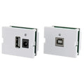 Hubbell IMU11015W USB Connector, 2.0 TR/TX Kit, A/B, 110-Terminals, 1.5U, White
