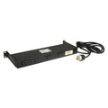 Hubbell MCCPSS19TS Power Distribution Strip, 19" Power Standard, 4-Pack, SystemOne Recessed 4" Series Front and SystemOne Recessed 4" Series Rear Outlets