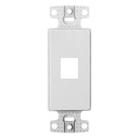 Hubbell NS611W Decorator Keystone Frame, Plate, 1-Port, White