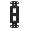 Hubbell NS612BK Decorator Frame Plate, Keystone Frame, 2-Port, Black