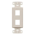 Hubbell NS612LA NetSelect Plate Decorator Frame, Keystone, 2-Port, Light Almond