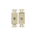 Hubbell NS780I 1-Gang Plate Frame Decorator with F-Connector, Ivory
