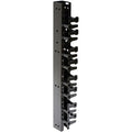 Hubbell VS86 Vertical Rack Channel, 8'H x 6"W, Black