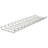 Hubbell HBT0404S Wire Basket Tray, Overhead, 4 x 4 x 118", Pre-Galvanized, Flat