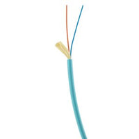 Hubbell HFCD1002P4 HFCD1 Series OM4 Indoor 2-Strand Tight Buffer Distribution, Plenum, M/M, Aqua Jacket