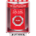 STI SS2074PS-EN Stopper Station Momentary Push Button with Fuel Pump Shut-Down Label, Red