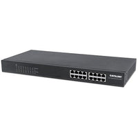 Intellinet 560993 16-Port Gigabit PoE+ 220W Switch, 16xPoE Ports, IEEE 802.3at/af Power over Ethernet (PoE+/PoE), Endspan, Rackmount