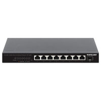 Intellinet 562300 Unmanaged 9-Port PoE++ Switch Panel, 1 SFP+