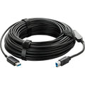 Vaddio USB 3.0 Type Male to Type Male Active Optical Cable, Plenum Rated, 30m, Black (440-1005-067)