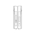Adams Rite 4430-09-08-IB Flush Lockset without Cylinder, Radius Lock Face, 1-3/4" to 2" Stile Thickness, Individually Boxed