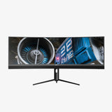 45' Curved Monitor - side view | Silarius