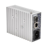 AMG Systems AMG265M-1G-1S Series Industrial Multirate Mini Media Converter, 1 x 10/100/1000Base-T(x) RJ45 Port, 1 x 100/1000Base-Fx SFP Port, Integrated PSU