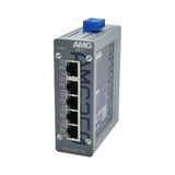 AMG Systems AMG350-5G Series Industrial 5-Port Unmanaged Switch, 5 x 10/100/1000Base-T(x) RJ45 Ports, 12-60VDC Power Input