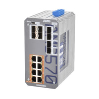 AMG Systems AMG570-8GAT-8S-P240 Series Industrial 16-Port Managed Switch, 8 x 10/100/1000Base-T(x) RJ45 Ports, 8 x 100/1000Base-FX SFP Ports