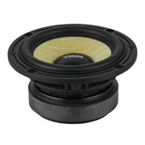DXQ 3.5' Midrange Speaker with Yellow Straw + Composite Foam Cone | 60W RMS 4-Ohm - detail view | Silarius