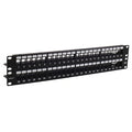 Hubbell NSPJ48 Copper Solutions, Patch Panel, Unloaded, NetSelect, 48-Pair, 19x3.5", Black