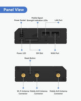 Teltonika RUT241098000 Industrial 4G LTE Cellular Router - rear view | Silarius