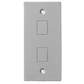 Hubbell KP2162GY Kensington Series 2-Jack Wallplate, Gray